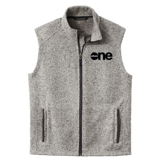 SWO MEN'S Port Authority ® Sweater Fleece Vest - Grey Heather